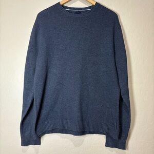 Mens Gap Sweater sz Large Dark Blue Cotton Wool blend RN54023